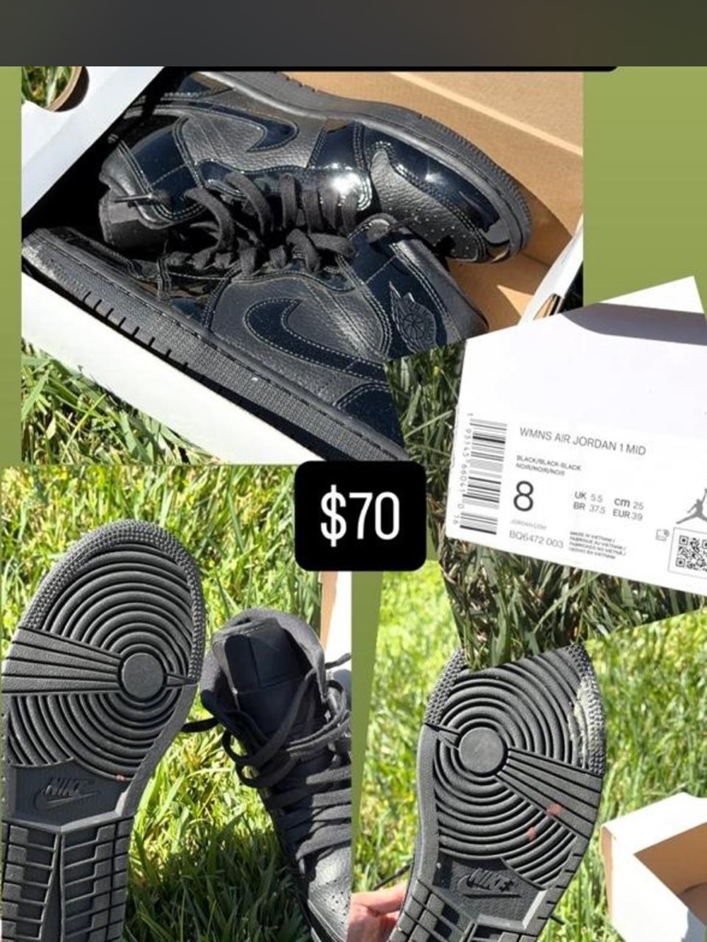 Nike Air Jordan 1 Mid women’s Shoes - Black